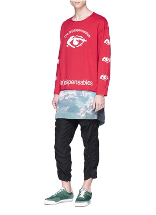 Figure View - Click To Enlarge - 73088 - '(In)dispensables' eye print long sleeve T-shirt