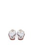 Back View - Click To Enlarge - - - Jewelled seashell charm mirror leather sandals