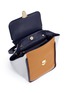  - A-ESQUE - 'Box Base Backpack Miniature' in colourblock leather