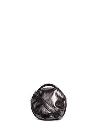 Main View - Click To Enlarge - A-ESQUE - 'Petal Pure Mini' colourblock metallic leather bag