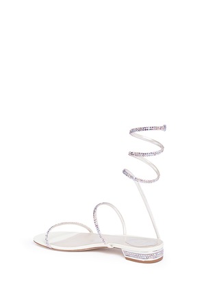 Detail View - Click To Enlarge - RENÉ CAOVILLA - 'Snake' strass coil anklet sandals