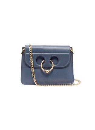 Main View - Click To Enlarge - JW ANDERSON - 'Pierce' barbell ring mini leather crossbody bag