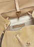 Detail View - Click To Enlarge - JW ANDERSON - 'Pierce' barbell ring mini leather flap suede backpack