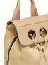  - JW ANDERSON - 'Pierce' barbell ring mini leather flap suede backpack