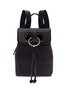 Main View - Click To Enlarge - JW ANDERSON - 'Pierce' barbell ring mini leather flap suede backpack