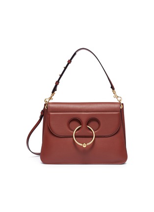 Main View - Click To Enlarge - JW ANDERSON - 'Pierce' barbell ring medium leather shoulder bag