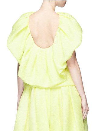 Back View - Click To Enlarge - 72722 - Ruffle cape silk crepe top