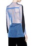 Back View - Click To Enlarge - 10199 - Mesh back cotton blend sweater