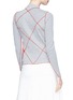 Back View - Click To Enlarge - 10199 - Reverse seam diamond pattern sweater