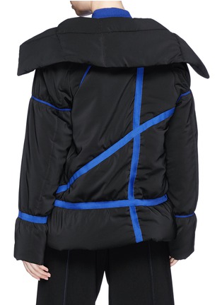 Back View - Click To Enlarge - 10199 - Ribbon tie puffer jacket
