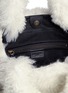 Detail View - Click To Enlarge - SONIA RYKIEL - 'Sailor' leather panel alpaca fur tote