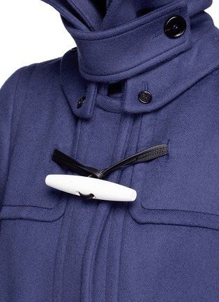 Detail View - Click To Enlarge - MARNI - Oversized virgin wool melton hooded jacket