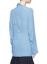 Back View - Click To Enlarge - MARNI - Asymmetric neck patchwork effect crepe blouse