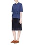 Figure View - Click To Enlarge - MARNI - Elastic shirred front T-shirt