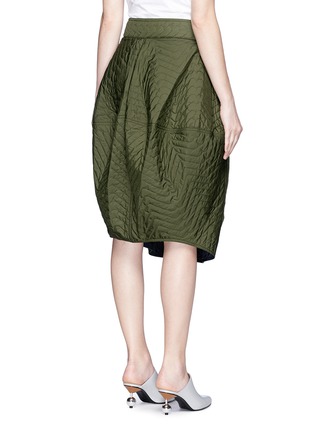 Back View - Click To Enlarge - MARNI - Wavy quilted puff midi skirt