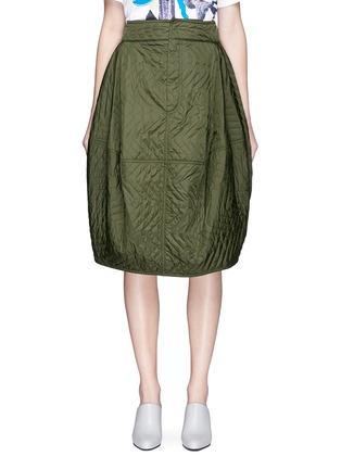 Main View - Click To Enlarge - MARNI - Wavy quilted puff midi skirt