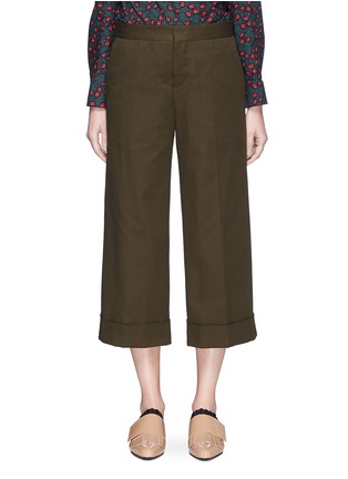 Main View - Click To Enlarge - MARNI - Folded cuff cropped wide leg suiting pants