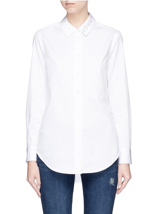 Main View - Click To Enlarge - EQUIPMENT - 'Essential' embroidered collar shirt
