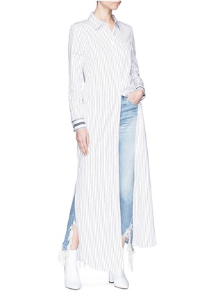 Figure View - Click To Enlarge - EQUIPMENT - 'Brett' stripe maxi shirt dress