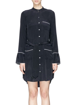Main View - Click To Enlarge - EQUIPMENT - 'Britten' belted silk crepe shirt dress
