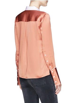 Back View - Click To Enlarge - EQUIPMENT - 'Huntley' flared sleeve silk satin shirt