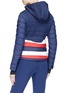 Back View - Click To Enlarge - PERFECT MOMENT - 'Vale' colourblock stripe down puffer jacket