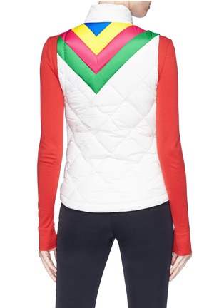 Back View - Click To Enlarge - PERFECT MOMENT - 'Vale' rainbow stripe down puffer vest