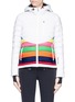 Main View - Click To Enlarge - PERFECT MOMENT - 'Vale' rainbow stripe down puffer jacket