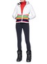 Figure View - Click To Enlarge - PERFECT MOMENT - 'Vale' rainbow stripe down puffer jacket