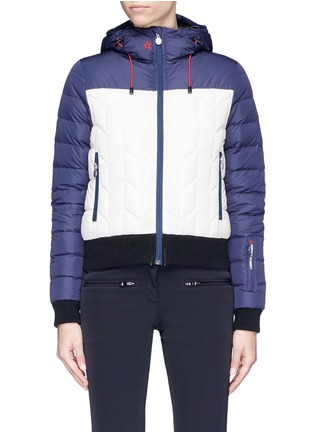 Main View - Click To Enlarge - PERFECT MOMENT - 'Cordon' colourblock down puffer jacket