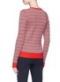 Back View - Click To Enlarge - PERFECT MOMENT - 'Frequency' stripe extra fine Merino wool sweater