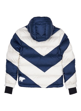 Figure View - Click To Enlarge - PERFECT MOMENT - 'Super Mojo' chevron stripe kids down puffer jacket