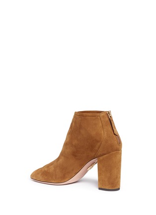 Detail View - Click To Enlarge - AQUAZZURA - 'Downtown 85' suede ankle boots