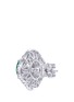  - LC COLLECTION JADE - Diamond jade 18k white gold scallop ring and earrings set