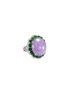 Main View - Click To Enlarge - LC COLLECTION JADE - Diamond jade 18k white gold scalloped ring