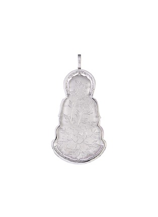 Detail View - Click To Enlarge - LC COLLECTION JADE - Diamond jade 18k white gold Buddha pendant
