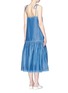Back View - Click To Enlarge - CO - Gathered drop waist denim dress