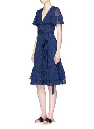 Figure View - Click To Enlarge - CO - Floral fil coupé ruffle chiffon dress