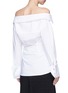 Back View - Click To Enlarge - ALICE & OLIVIA - 'Toro' off-shoulder stretch poplin shirt