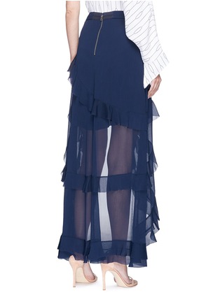 Back View - Click To Enlarge - ALICE & OLIVIA - 'Lavera' asymmetric tiered ruffle crépon skirt