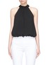 Main View - Click To Enlarge - ALICE & OLIVIA - 'Maris' halterneck open back cropped crépon top