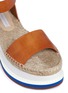 Detail View - Click To Enlarge - STELLA MCCARTNEY - Ankle strap raffia wedge sandals