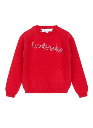 Main View - Click To Enlarge - TOPSHOP - 'Heartbreaker' slogan embroidered cashmere kids sweater