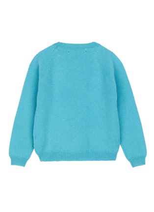 Figure View - Click To Enlarge - LINGUA FRANCA - 'I Call The Shots' slogan embroidered cashmere kids sweater