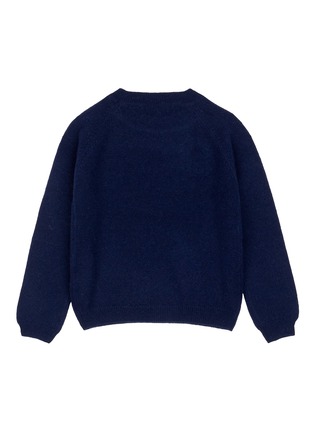 Figure View - Click To Enlarge - LINGUA FRANCA - 'Gangsta' slogan embroidered cashmere kids sweater