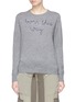 Main View - Click To Enlarge - LINGUA FRANCA - 'Born This Way' slogan embroidered cashmere sweater