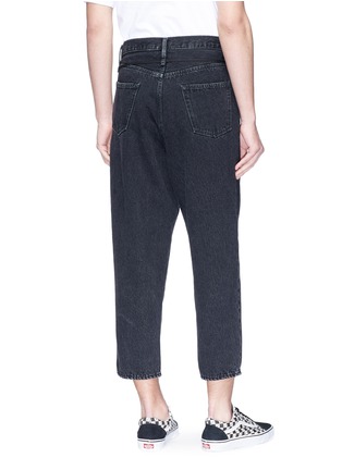 Back View - Click To Enlarge - DOUBLET - Asymmetric waist cotton-silk jeans