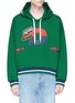 Main View - Click To Enlarge - DOUBLET - Mixed patch logo print hoodie