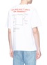 Back View - Click To Enlarge - DOUBLET - Fringe slogan embroidered T-shirt