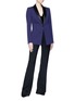 Figure View - Click To Enlarge - LANVIN - Colourblock satin lapel tuxedo wool suiting blazer